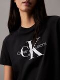Μαύρο T-Shirt Με Μονόγραμμα  Γυναίκα