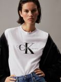 Λευκό T-Shirt Με Μονόγραμμα  Γυναίκα