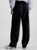 Black Cotton Twill Cargo Pants  Women