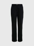 Black Cotton Twill Cargo Pants  Women