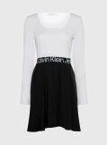 Multi Logo Tape Long Sleeve Dress  Women