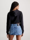 Black Cropped Wrap Hoodie  Women