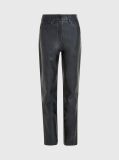 Black High Rise Faux Leather Trousers  Women