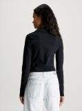 Black Slim Milano Long Sleeve Polo Shirt  Women