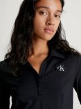 Black Slim Milano Long Sleeve Polo Shirt  Women