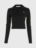 Black Slim Milano Long Sleeve Polo Shirt  Women