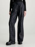 Black All-Over Logo Cargo Pants  Women