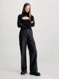 Black All-Over Logo Cargo Pants  Women
