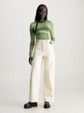 Yellow Straight Cotton Cargo Pants  Women