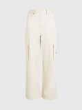 Yellow Straight Cotton Cargo Pants  Women