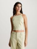 Green Coated Milano Halter Neck Top  Women
