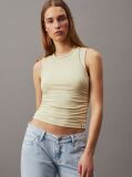 Green Soft Jersey Layered Tank Top  Women