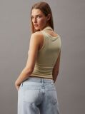 Green Soft Jersey Layered Tank Top  Women