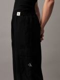 Black Cotton Straight Cargo Pants  Women