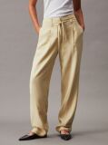 Πράσινο Tapered Παντελόνι Από Μαλακό Twill  Γυναίκα