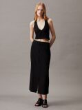 Black Crinkle Halterneck Top  Women