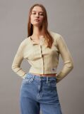 Green Soft Ribbed Lyocell Cardigan  Women