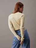 Green Soft Ribbed Lyocell Cardigan  Women