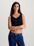 Black Soft Twill Sleeveless Top  Women