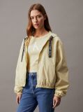 Green Relaxed Crinkle Nylon Windbreaker  Women