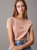 Πορτοκαλί Slim T-shirt Με Μονόγραμμα  Γυναίκα