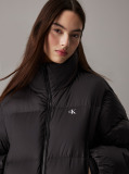Black Cropped Down Puffer Jacket  Women