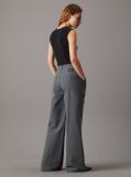 Grey Loose Straight Chino Trousers  Women