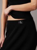 Black Soft Ribbed Lyocell Maxi Skirt  Women