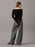 Black Slim Ribbed Cotton Cardigan  Women