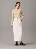 Beige Denim Utility Maxi Skirt  Women