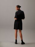 Black Soft Twill Zip-Through Dress  Women