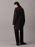 Μαύρο Μακρύ Πουκάμισο Κρεπ με Ρίγες  Γυναίκα