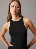 Black Slim Cut Out Jumper Dress  Women