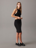 Black Slim Cut Out Jumper Dress  Women