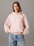 Pink Relaxed Cotton Terry Hoodie  Women