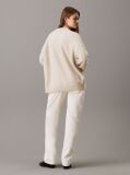White Corduroy Straight Trousers  Women