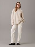 White Corduroy Straight Trousers  Women