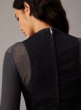 Denim Denim Bodycon Midi Dress  Women