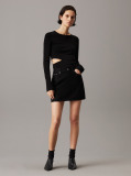 Black Slim Cut Out Jumper  Women