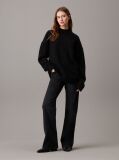 Black Relaxed Wool Blend Jumper  Women
