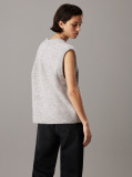 Grey Relaxed Wool Blend Vest  Women