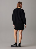 Black Soft wool blend jumper dress with V-neckline  Women
