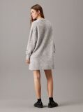 Grey Soft wool blend jumper dress with V-neckline  Women
