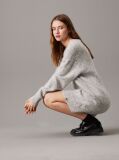 Grey Soft wool blend jumper dress with V-neckline  Women
