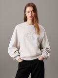 Grey Relaxed Chenille Monogram Sweatshirt  Women