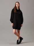 Black Monogram Hooded Sweatshirt Dress  Women