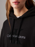Black Monogram Hooded Sweatshirt Dress  Women