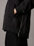 Black Long Padded Bomber Jacket  Women