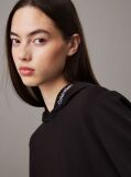 Black Relaxed Milano Jersey Hoodie  Women