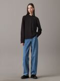 Black Relaxed Milano Jersey Hoodie  Women